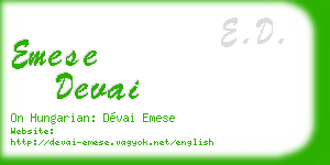 emese devai business card